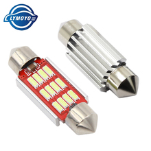 Lâmpada led para farol automotivo, lâmpada branca 12v, para automóveis, c5w, 31, 36, 39 e 42mm, tamanhos 12smd e 4014led 2024 - compre barato