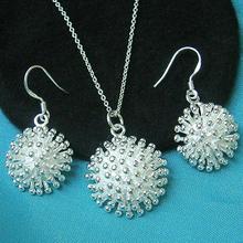 Wholesale fashion jewelry S171 M925 Silver color jewelry set, fireworks suit bracelet necklace earrings 2024 - buy cheap