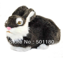 Amuleto de la suerte, artesanía artificial, decoración de conejo, figura pequeña de conejo, juguete de simulación, animal peludo, Envío Gratis 2024 - compra barato
