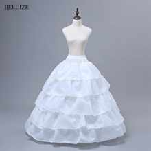 Jieruize-saia de crinolina para casamento, 5 camadas, 4 aro, vestido de casamento, alta qualidade 2024 - compre barato