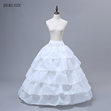 JIERUIZE 4 aros 5 capas enagua DE BODA vestido de bola Crinoline Slip Underskirt para vestido de boda de alta calidad 2024 - compra barato