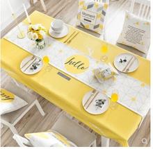 Nordic Yellow Pattern Cotton Linen Table Cloth Tv Cabinet Coffee Table Cover Cloth Long Rectangle Table Runner Tabletop Decor Buy Cheap In An Online Store With Delivery Price Comparison Specifications Photos