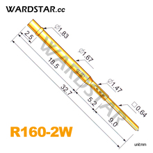 100pcs R160-2W Spring Probe Test Probes Pogo Pin Receptacle Length 32.7mm 2024 - buy cheap