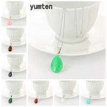 Hot sale Quartz Opal Column Quartz Tiger eye lapis lazuli Necklaces Pendants Vintage Natural Stone Ball Crystal Women Jewelry 2024 - buy cheap