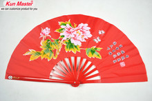 Bamboo Kung Fu Fighting Fan, Martial Arts Dance/Practice Performance Fan,  Peony(red) 2024 - buy cheap
