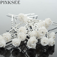 PINKSEE 20PCS Elegant Bridal Wedding Flower Hair Pins Hair Clips Headwear Women Jewelry Accessories Wholesale Tiara 2024 - buy cheap