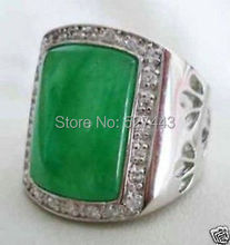 Wholesale FREE SHIPP >Charming Green stone Men's Ring #9 .10.11 2024 - buy cheap