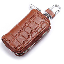 New Fashion Unisex Crocodile pattern Genuine leather Car Key holder keysmart purse case wallet for keys housekeeper 2024 - buy cheap