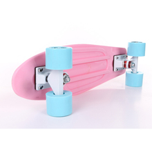 Monopatín Mini Cruiser Retro Para Niños y Niñas, tabla de plástico completa, tabla larga lista para montar, de 22 pulgadas, color Pastel 2024 - compra barato