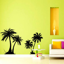 ZOOYOO Palm Trees Wall Sticker Vinyl Wall Decals Living Room Bedroom Home Decor Wallpaper Decoration Murals 2024 - buy cheap