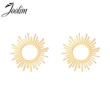 Ювелирные изделия Joolim оптом/высококачественные серьги-гвоздики в форме солнца золотого цвета 2024 - купить недорого