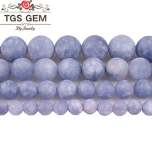 Beads Natural Stone Frosted Matte Blue Angelite Stone DIY Spacer Beads For Bracelet Necklace Earrings Jewelry Making 6 8 10 12MM 2024 - buy cheap