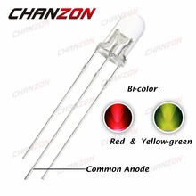 100pcs 5mm LED Diode Red Yellow Green Common Anode 5 mm Transparent 20mA Round Bicolor Light-Emitting Diode LED Lamp Light 2024 - buy cheap