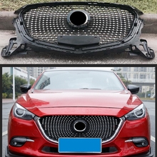ABS Honeycomb Lacquer that Bake Up Front Racing Grill Fit For Mazda AXELA Mazda 3 2014-2018 2024 - buy cheap