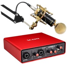 Takstar PC-K820 recording microphone with ICON Mobile U sound card for Internet karaoke,professional recording 2024 - buy cheap