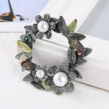 Antique Silver Color Tree Shaped Stone Vintage Brooches Pins For Women White Brown Simulated Pearl Jewelry Gift For Party 2024 - buy cheap