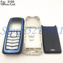 Funda completa para Nokia 3100, marco frontal, puerta de batería, cubierta media, teclados y logotipo, 10 unids/lote 2024 - compra barato