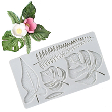 Molde de silicona con formas de hojas, molde para hornear cupcakes, utensilios para decoración de tortas con Fondant 2024 - compra barato