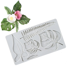 Monstera Deliciosa Leaves Silicone Mold Sugarcraft Cupcake Baking Mold Fondant Cake Decorating Tools 2024 - buy cheap