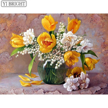 Diamond Embroidery Flowers 5D DIY Diamond Painting Tulip Full Square/Round Drill Cross Stitch Mosaic Decoration Home XY1 2024 - buy cheap