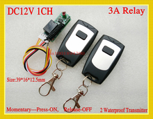 Fechadura de controle elétrico pequeno, interruptor de controle remoto 12v 1ch, sistema de acesso com relé/botão mini interruptor remoto momentâneo