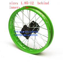 12-дюймовые зеленые задние диски 12 мм 1,85x12 для кроссового велосипеда, питбайка, маленькие внедорожные колесные диски CRF 2024 - купить недорого