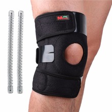 Adjustable Sports Leg Knee Support Brace Wrap Protector Pads Sleeve Cap Patella Guard 2 Spring Bars, Black 2024 - buy cheap