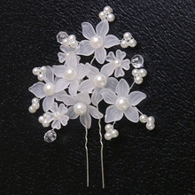 Wedding Crystal Pearl Hair Pins For Bridal Hair Accessories Fashion Women Hair Clips Flower Wedding Hair Jewelry Beaded Stick 2024 - buy cheap