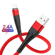 2.4A Быстрая Зарядка Micro USB Type C кабель зарядное устройство для Samsung мобильного телефона Зарядка для Huawei USB C длинный короткий шнур 25 см/1 м/2 м/3 м 2024 - купить недорого