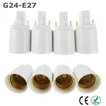 5X G24 to E27 Adapter LED Light Bulb Lamp Extend Base White ABS Socket Base Halogen CFL Light Lamp adapter E27 converter 2024 - buy cheap