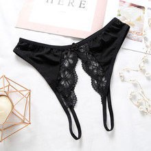 Sexy Lingerie Hot Women's Erotic Underwear Lace Transparent Thongs And G Strings Open Crotch Sexy Panties Porn Sex Clothes 2024 - buy cheap