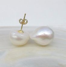 Pendientes de perlas blancas del Mar del Sur, aretes grandes AAA ++ de 13x12mm, color amarillo, plata 925, Envío Gratis 2024 - compra barato