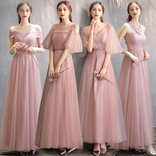 New Elegant Dusty Pink Bridesmaid Dress Half Sleeve Mismatched for wedding party for Women  robe demoiselle d'honneur pour femme 2024 - buy cheap