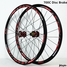 Conjunto de rodas de bicicleta 700c com freio a disco, ultraleve, 1700g, aro 30mm, cruzando o país 2024 - compre barato
