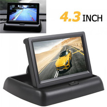 Monitor de visão traseira para carro, espaço para monitoramento de vídeo, 2 canais, resolução 4.3 h x 480 v, hd 2024 - compre barato