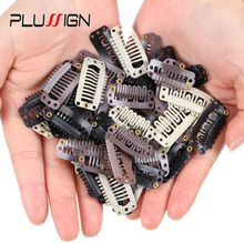 10Pcs Clips 9-Teeth Snap-Comb Wig Clips With Rubber For Hair Extension Wigs Weft Hairpiece Diy Clips Black Brown Begie 2024 - buy cheap