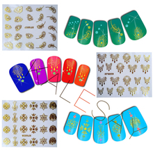 New Fashion Gold Color Nail Art Sticker Self-Adhesive Nail Sticker Manicure Design Pirate Stickers on Nails Decals Accessories 2024 - buy cheap