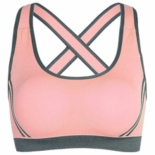 Sports Bra Top For Fitness Running Yoga Sportswear Push Up Cross Strap Shockproof Breathable Brassiere Sport Pink Gym Tops Crop 2024 - buy cheap