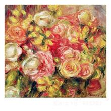 modern art gallery Roses Pierre Auguste Renoir flower painting High quality Hand-painted 2024 - buy cheap