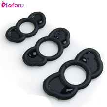 3PCS Penis Ring Male Adult Products Black Silica Gel Time Delay Ejaculation Sex Toys For Men Cock Ring Adult Products Foreskin 2024 - buy cheap