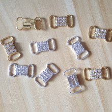 Cjmr 10 peças biquíni de cristal de strass fivela de metal com fecho para decoração biquíni roupa de natação 2024 - compre barato