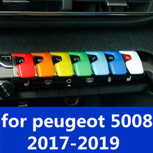 Parche de botón de control Central para coche, accesorio de decoración Interior para peugeot 5008, 2017-2019 2024 - compra barato