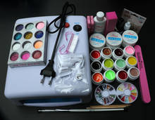 Full Set 12 color UV Gel Kit Brush Nail Art Set + 36W Curing UV Lamp kit Dryer Curining Tools SI-76 2024 - buy cheap