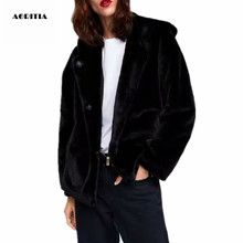 2019 Winter Women Man-made Fur Jacket Women Long-sleeve Jackets Faux Fur Coat 2024 - buy cheap