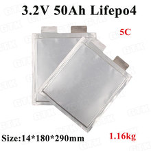 Lifepo4-célula de batería de 3,2 v, 50Ah, 53ah, 5C, descarga para DIY, lifepo4, 12v, 24v, inversor de energía solar, 4 Uds. 2024 - compra barato