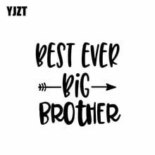 YJZT 13.9CM*13.5CM BEST EVER BIG BROTHER Arrow Vinyl Decal Car Sticker Black Silver C10-02158 2024 - buy cheap