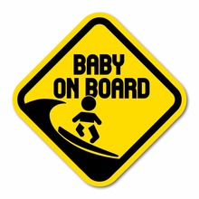 Rylybons Funny Baby on Board Car Stickers and Decals Fashion Car Sticker Car Styling Decoration Door Body Window Vinyl Stickers 2024 - buy cheap