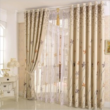 Pastoral Clover Design Decor curtains for window Drapes Sheer Tulle elegant living room curtains panel curtain set WP206B 2024 - buy cheap