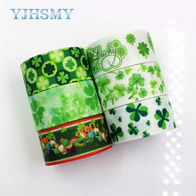 YJHSMY D-18111-125,25 mm 5 yards,Four-leaf clover Thermal transfer Printed grosgrain Ribbons,Party decoration DIY handmade 2024 - buy cheap