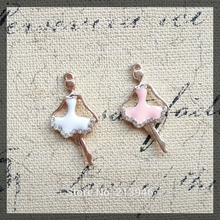 37MM 20Pcs dancing girl style Glazing & Glass Rhinestone KC Gold Pendants Alloy Charms Jewelry Pendants 2024 - buy cheap